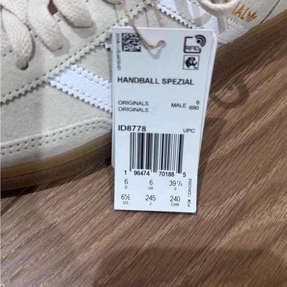 adidas Women's Spezial Sneakers in Cream and Tan - Picture 5 of 5